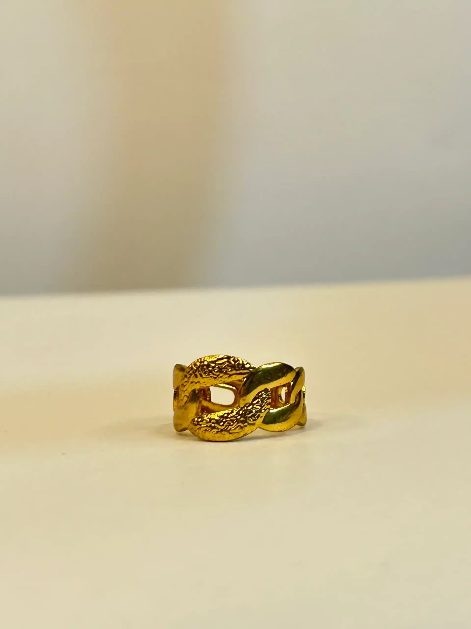 Kairova Ring Gold Plated Adjustable Stainless Steel Swarg Jewellery Kairova Ring Gold Plated Adjustable Stainless Steel Swarg Jewellery
