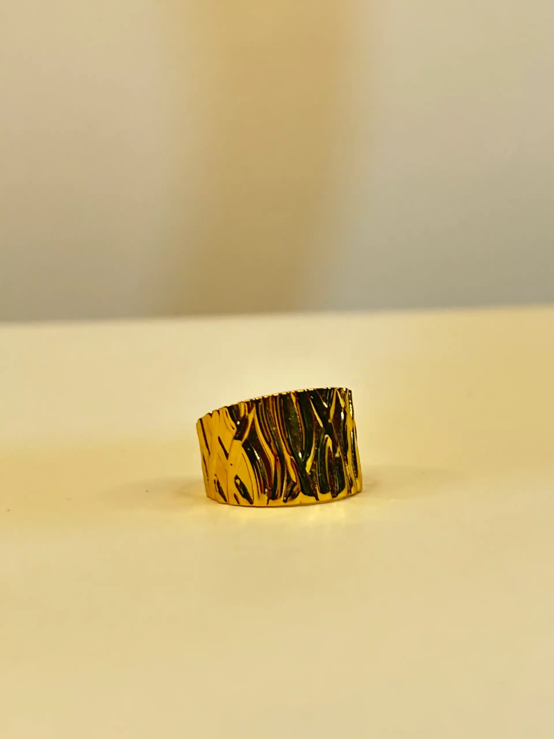 Zenya Ring Gold-Plated Adjustable Stainless Steel Swarg Jewellery Zenya Ring Gold-Plated Adjustable Stainless Steel Swarg Jewellery