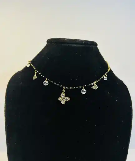 Butterfly Fancy Choker |  Gold Plated Anti Tarnish Choker